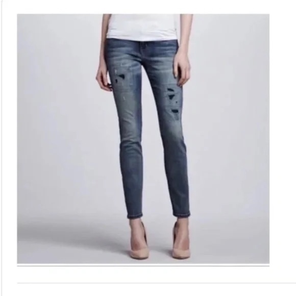 Current/Elliott Ankle Skinny Pixie w/ Repair